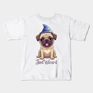 Pug dog as Wizard Kids T-Shirt